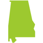 Alabama map green