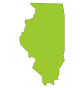 Illinois map green